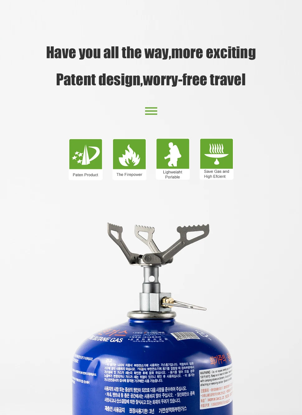 BRS-3000T Ultralight Titanium Camping Stove – 25g Mini Gas Burner for Hiking & Survival
