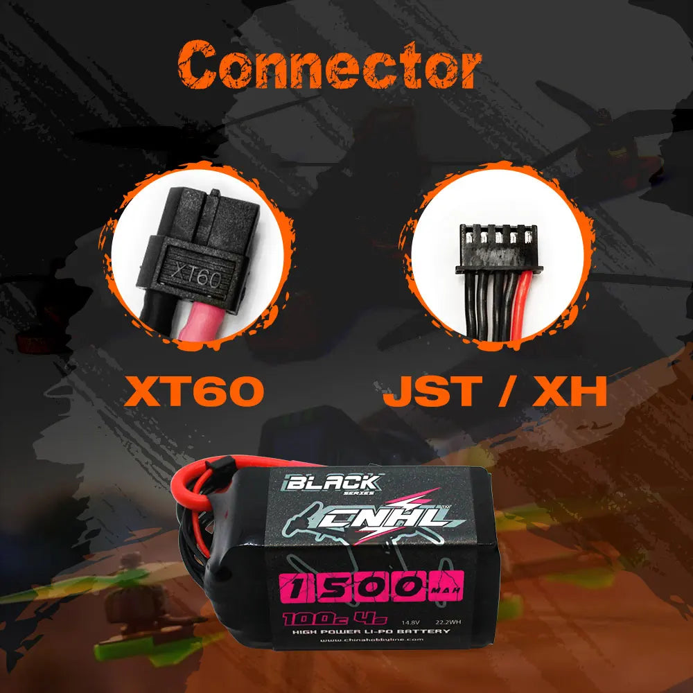 2PCS CNHL 4S 14.8V LiPo Battery Pack with XT60 Plug