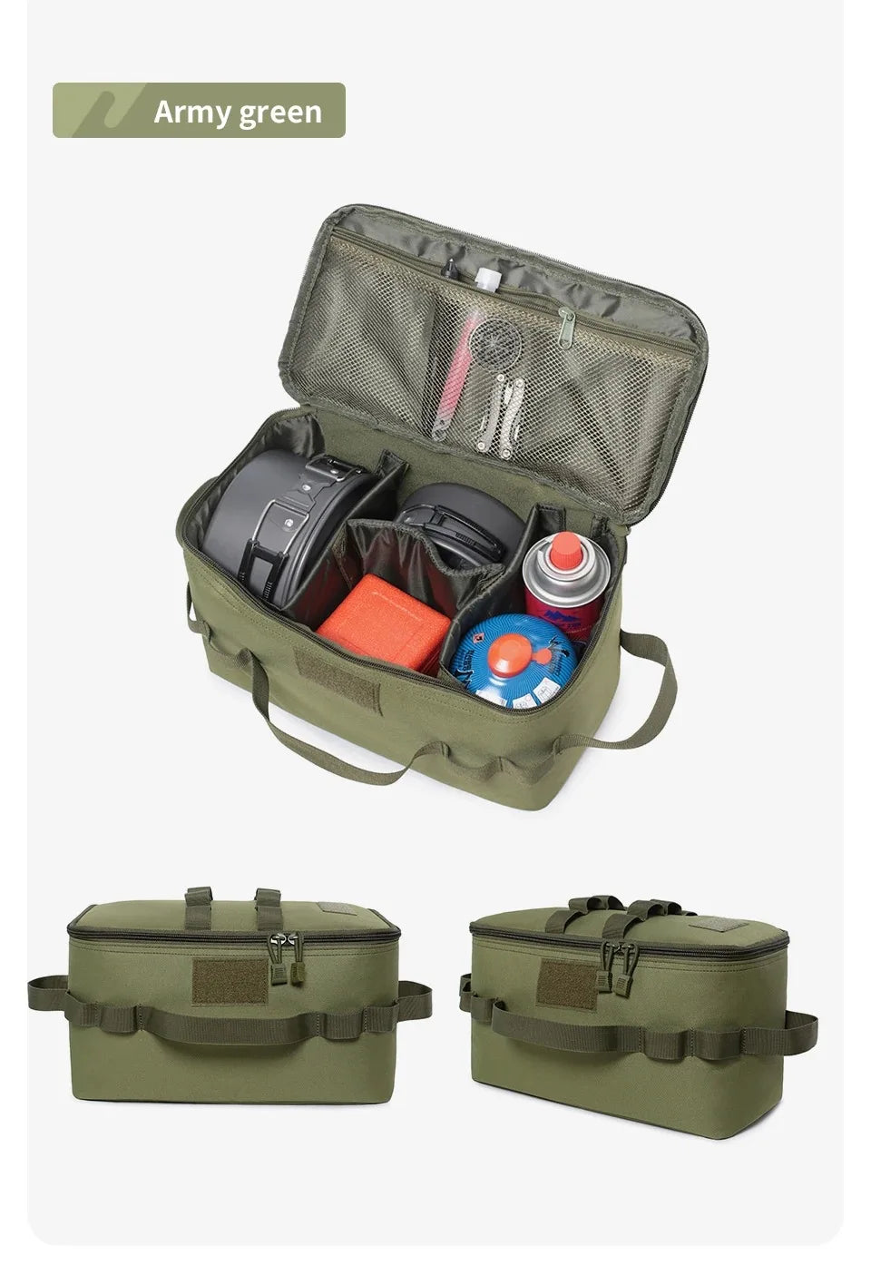 Large Capacity Gas Tank Storage Bag – Outdoor Camping Tool & Cookware Organizer