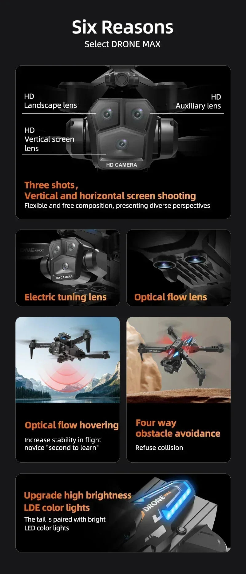 C10 Smart Dual-Camera Obstacle-Avoiding Drone