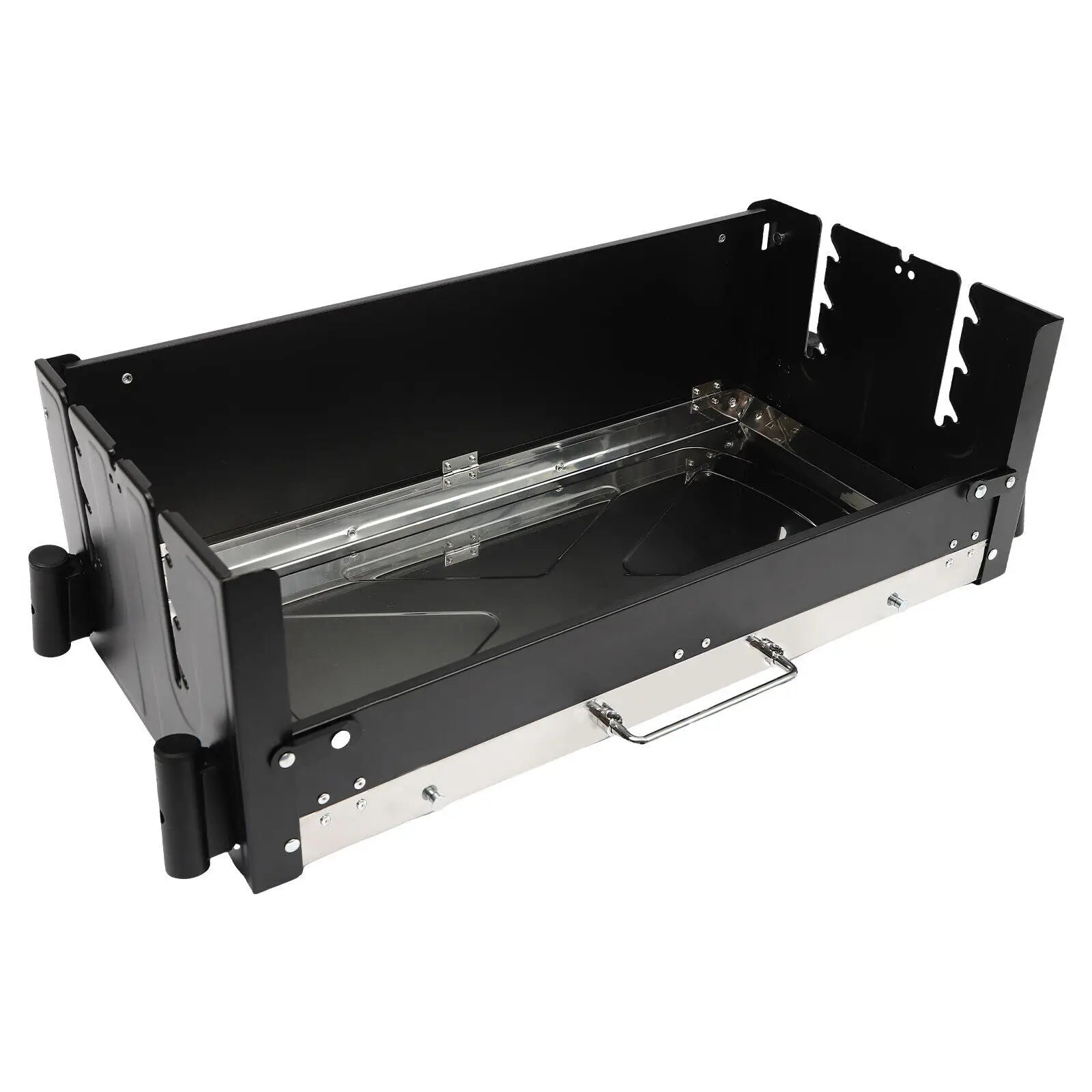 Portable Stainless Steel Folding Charcoal BBQ Grill & Tool Kit