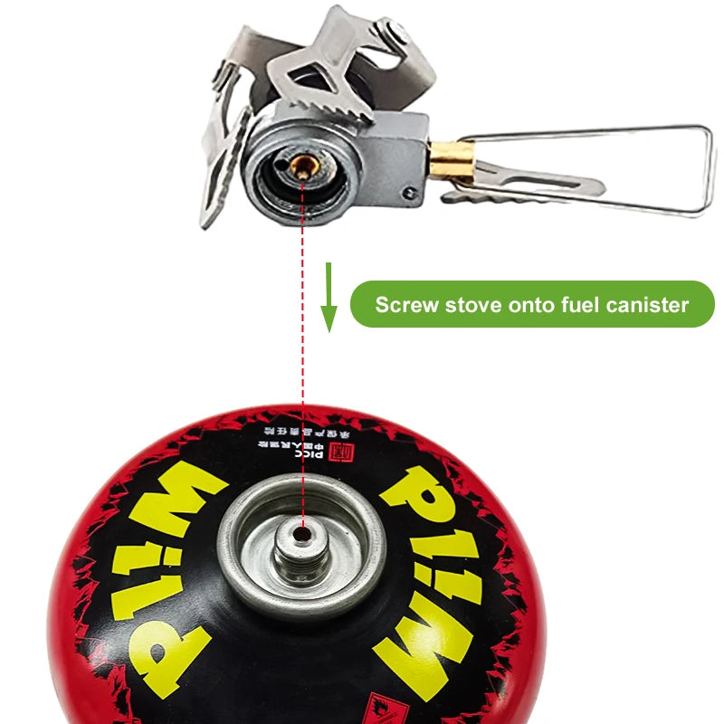 BRS-3000T Ultralight Titanium Camping Stove – 25g Mini Gas Burner for Hiking & Survival
