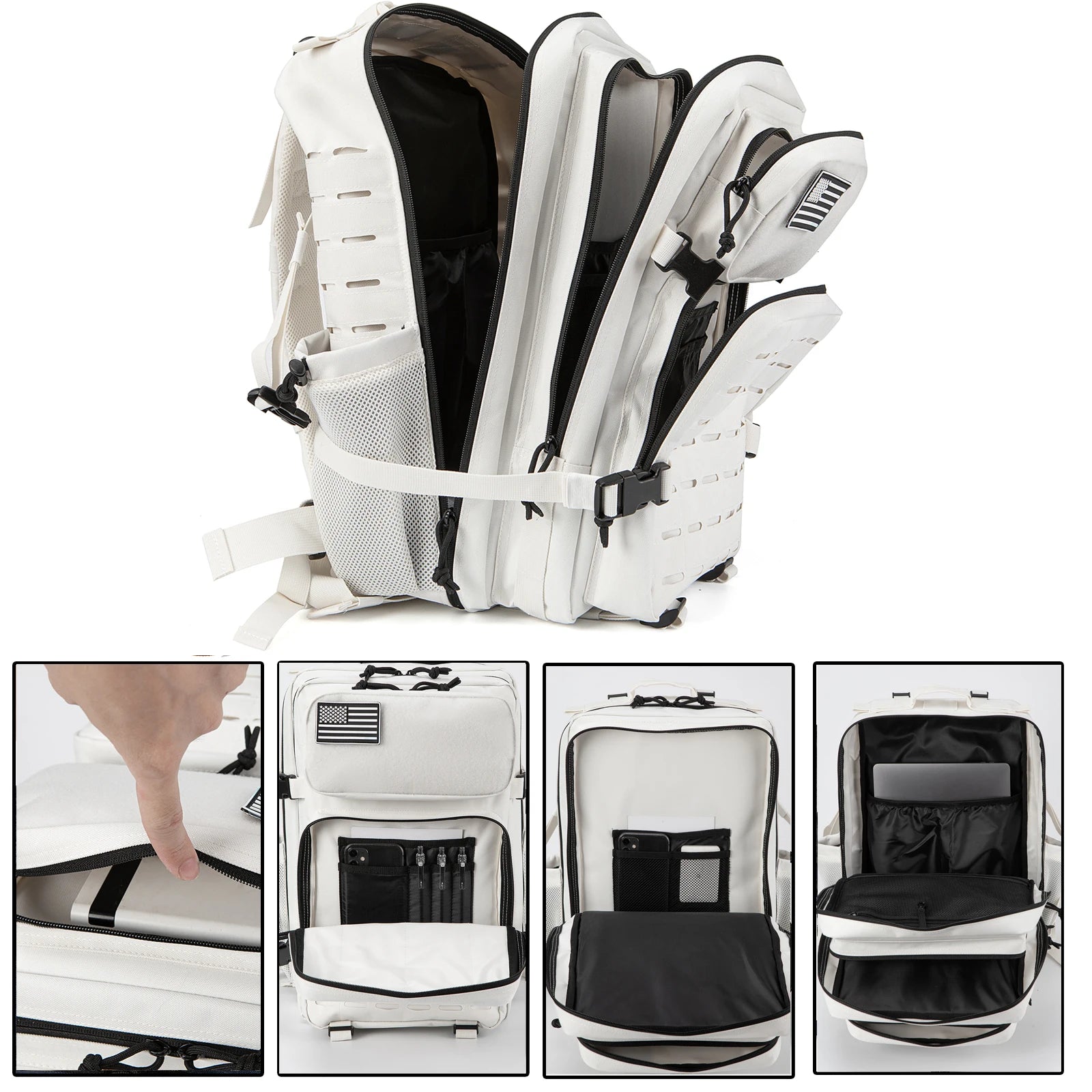 25L/45L Tactical Outdoor Survival Backpack with Bottle Holder