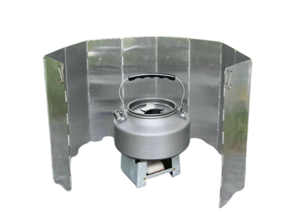 Aluminum Alloy Camping Stove Windshield – 8/9/10 Plate Foldable Wind Screen