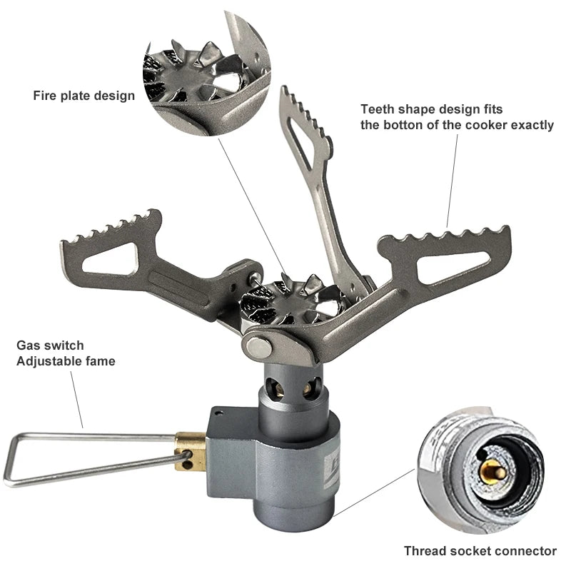 BRS-3000T Ultralight Titanium Camping Stove – 25g Mini Gas Burner for Hiking & Survival