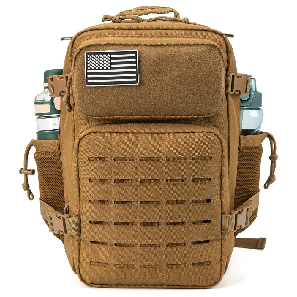 25L/45L Tactical Outdoor Survival Backpack with Bottle Holder