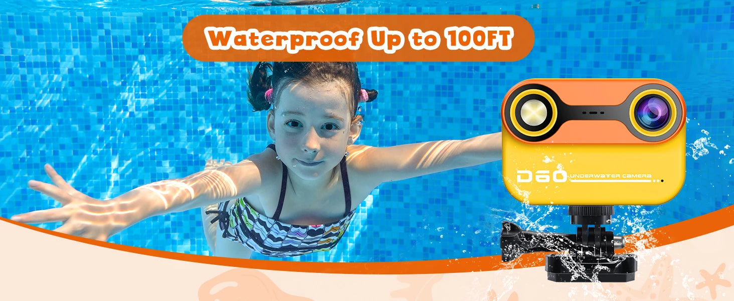 Waterproof Kids HD Camera with 32GB Card