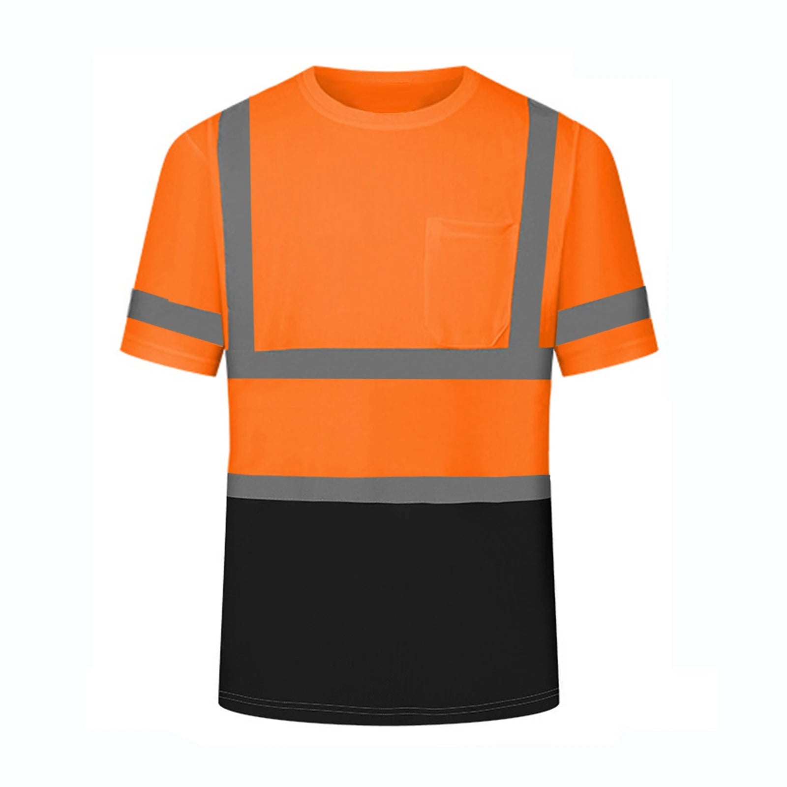 Men’s Hi-Vis Reflective Safety T-Shirt with Pocket