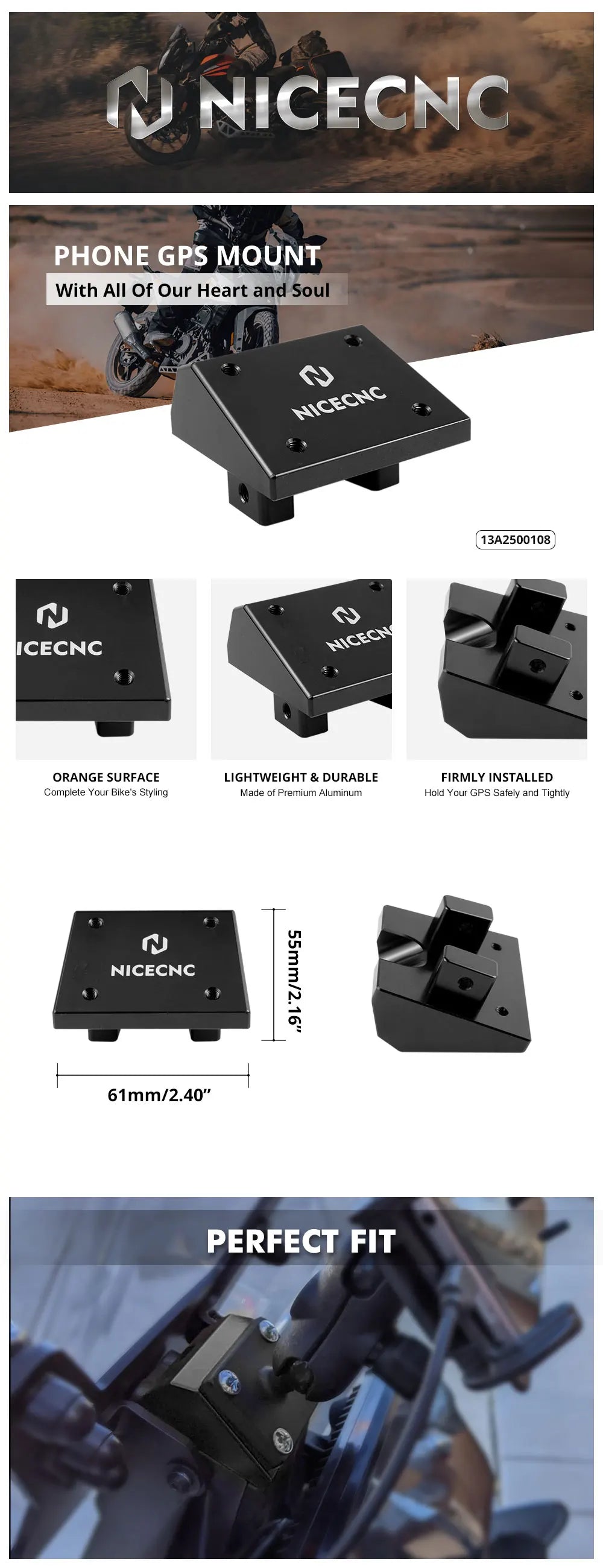 GPS Mount for KTM 390/790/890 Adventure & Husqvarna Norden 901