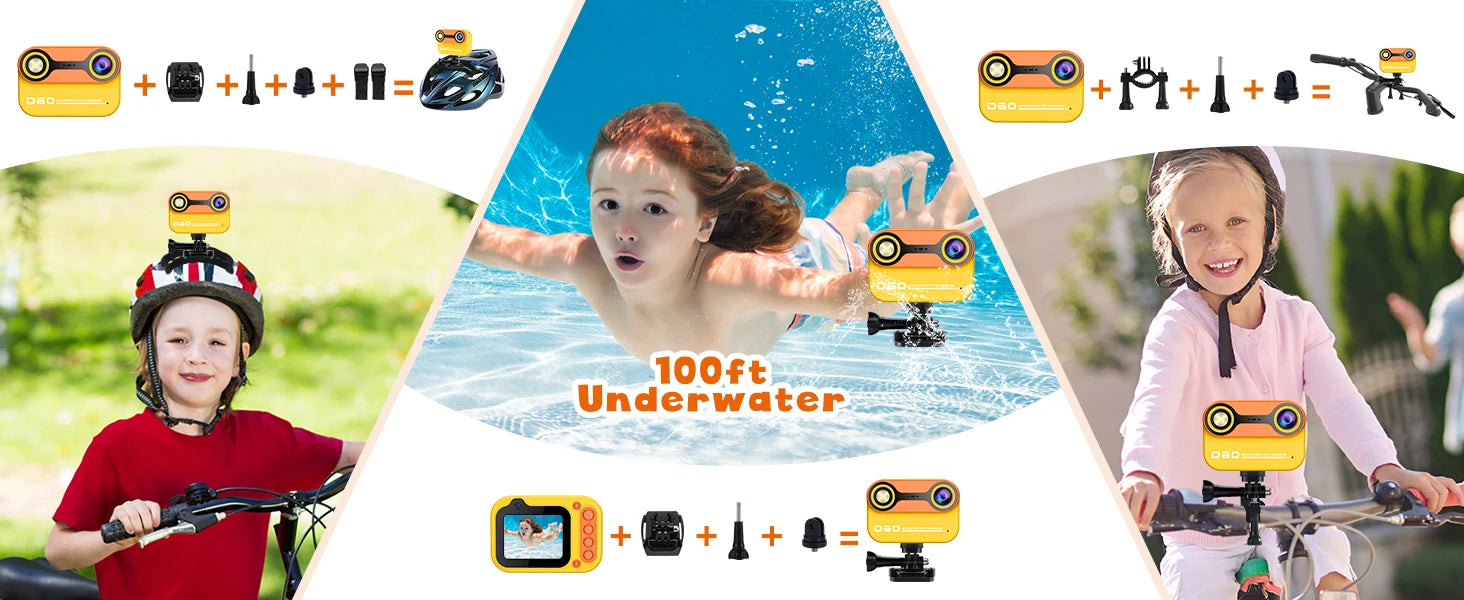 Waterproof Kids HD Camera with 32GB Card