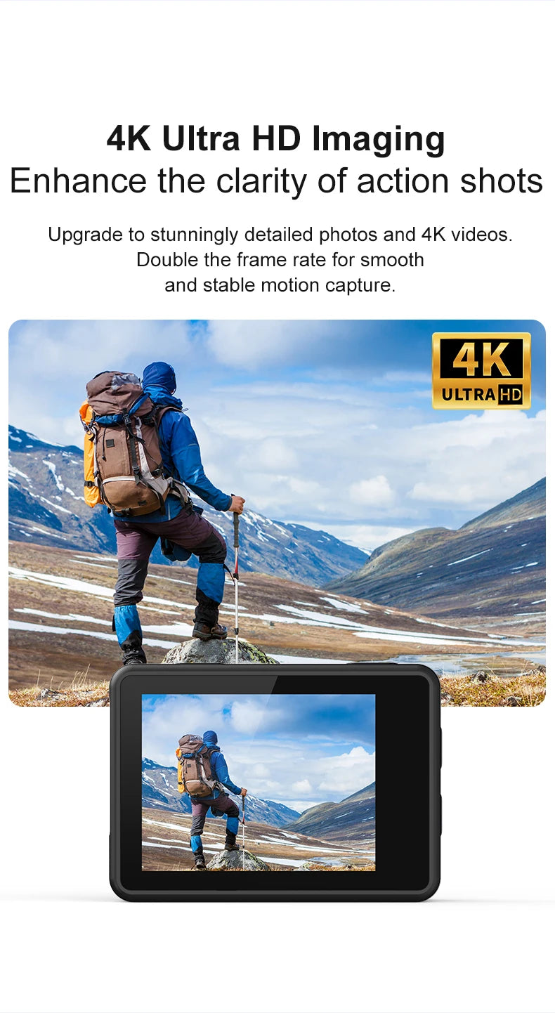 4K Action Camera with WiFi – Waterproof Sports Cam