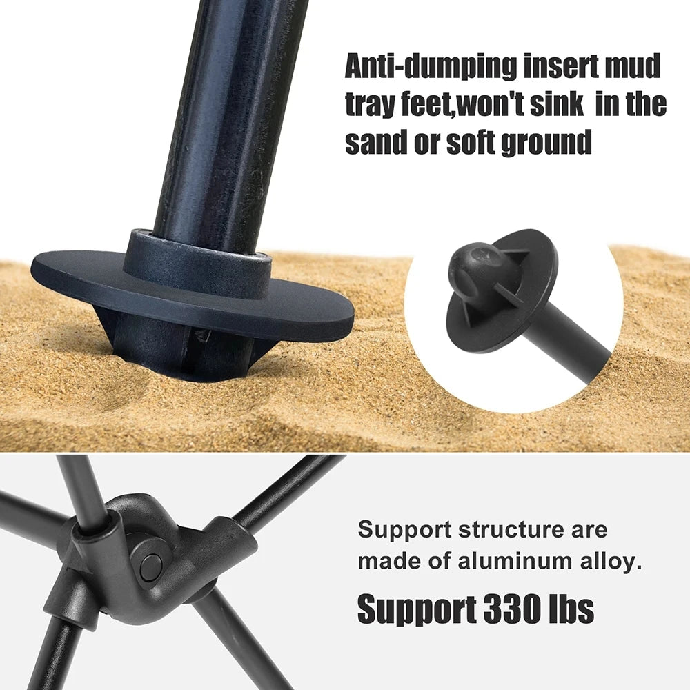 WESTTUNE Folding Camping Chair – Lightweight with Headrest & Aluminum Frame
