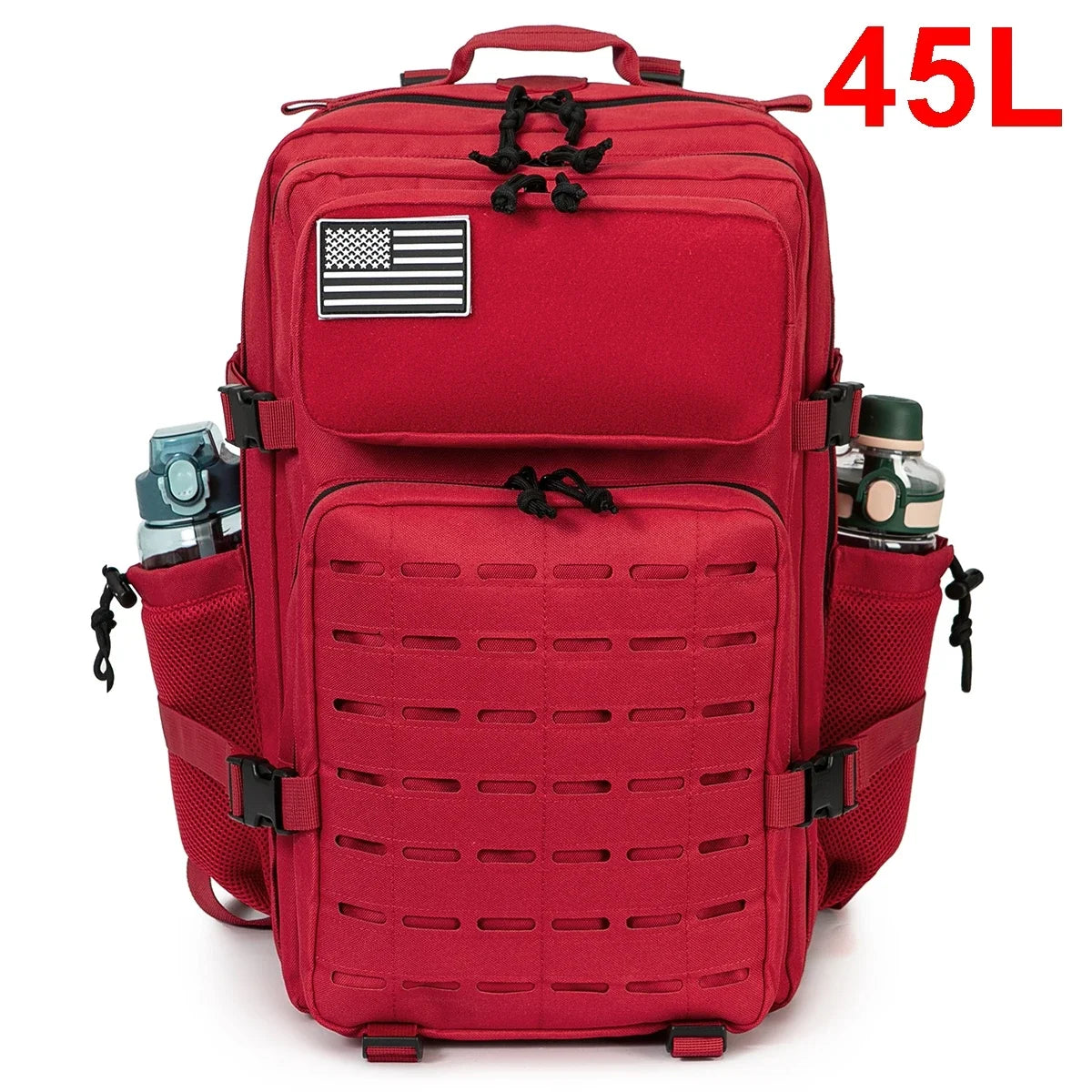 25L/45L Tactical Outdoor Survival Backpack with Bottle Holder
