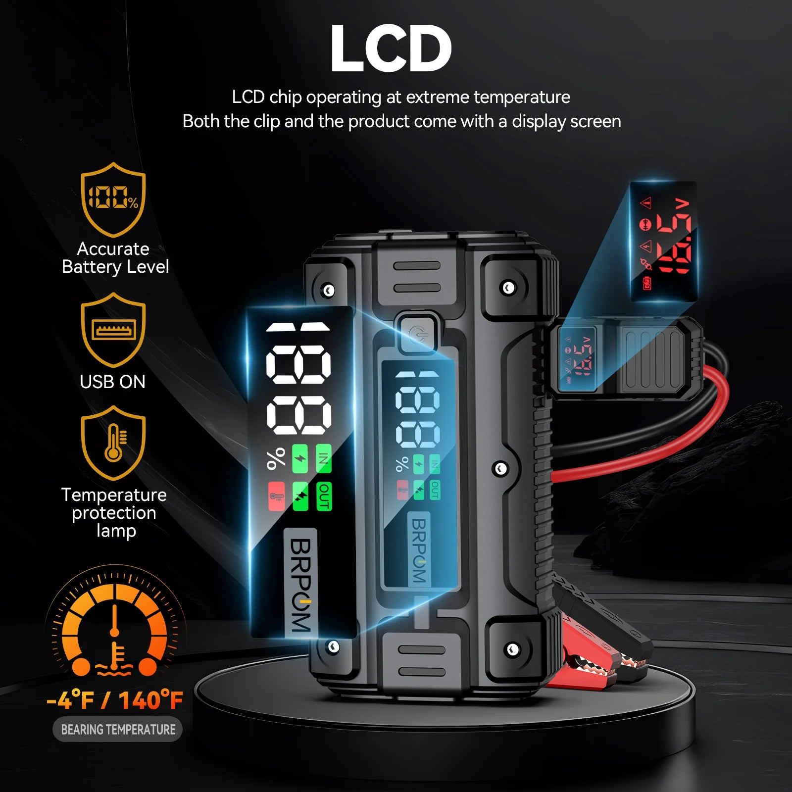 3000A–5000A Car Jump Starter & Power Bank for 12V Vehicles