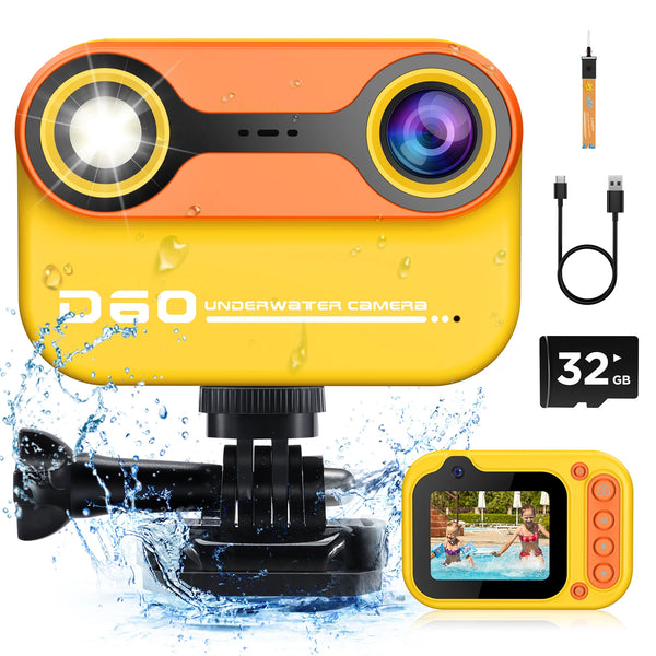 Waterproof Kids HD Camera with 32GB Card