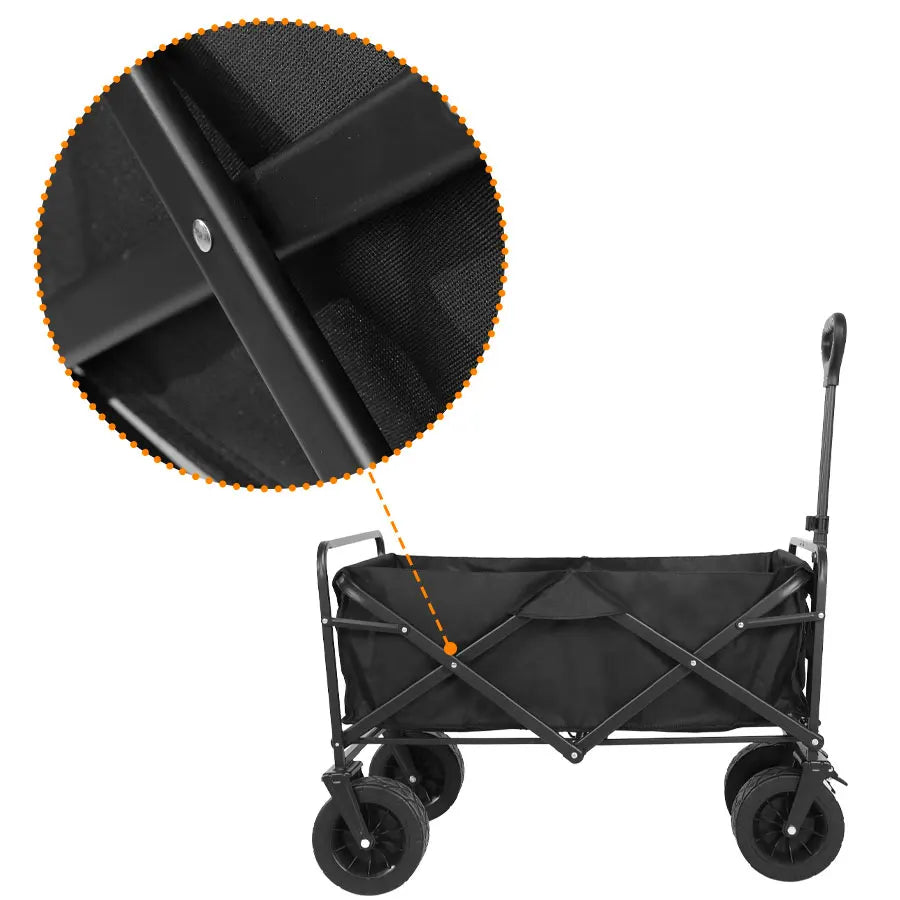 Heavy-Duty Folding Utility Wagon – Collapsible Outdoor Cart for Beach, Garden & Camping