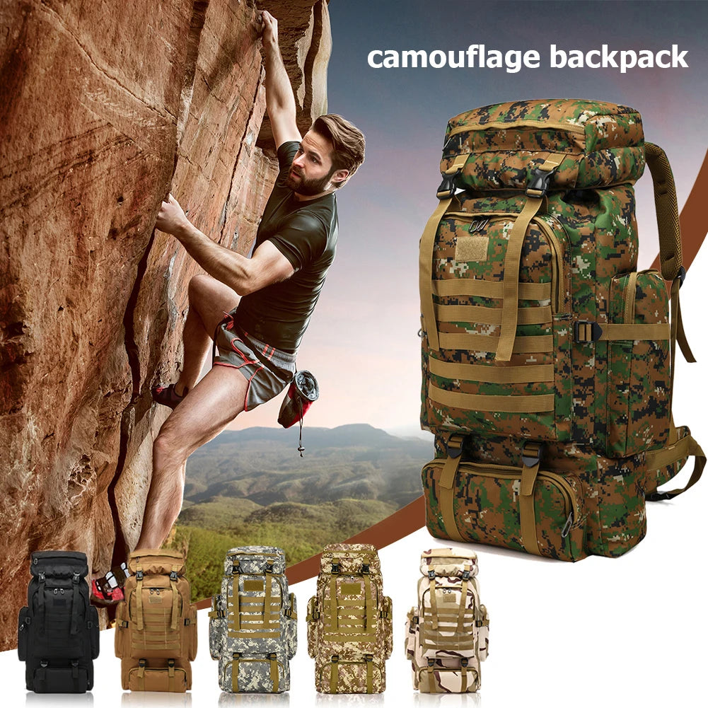 80L Waterproof Tactical Hiking & Climbing Backpack