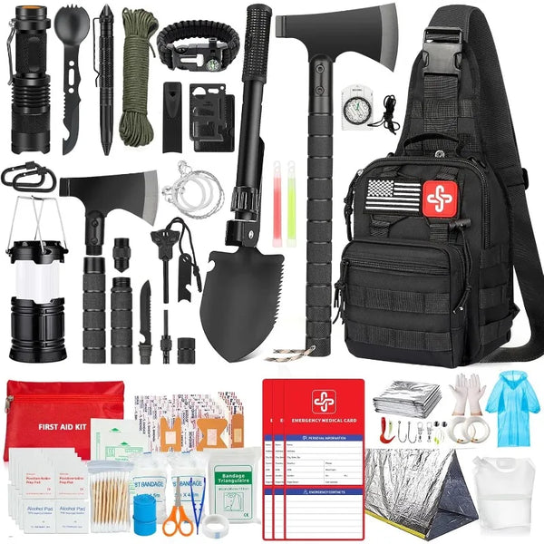 262-Piece Survival Kit with First Aid & Camping Gear