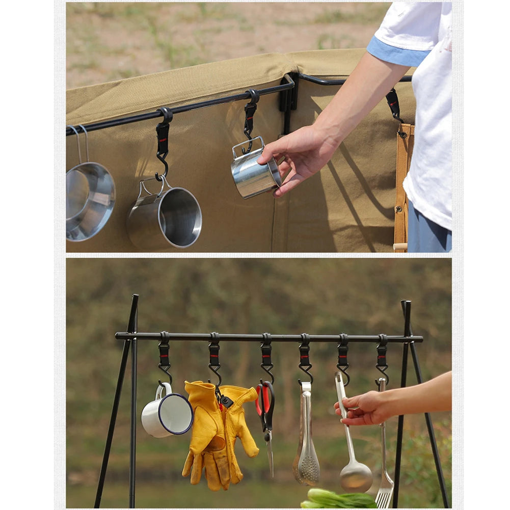 5/10pcs Multifunctional Cookware Hanging Hooks for Camping