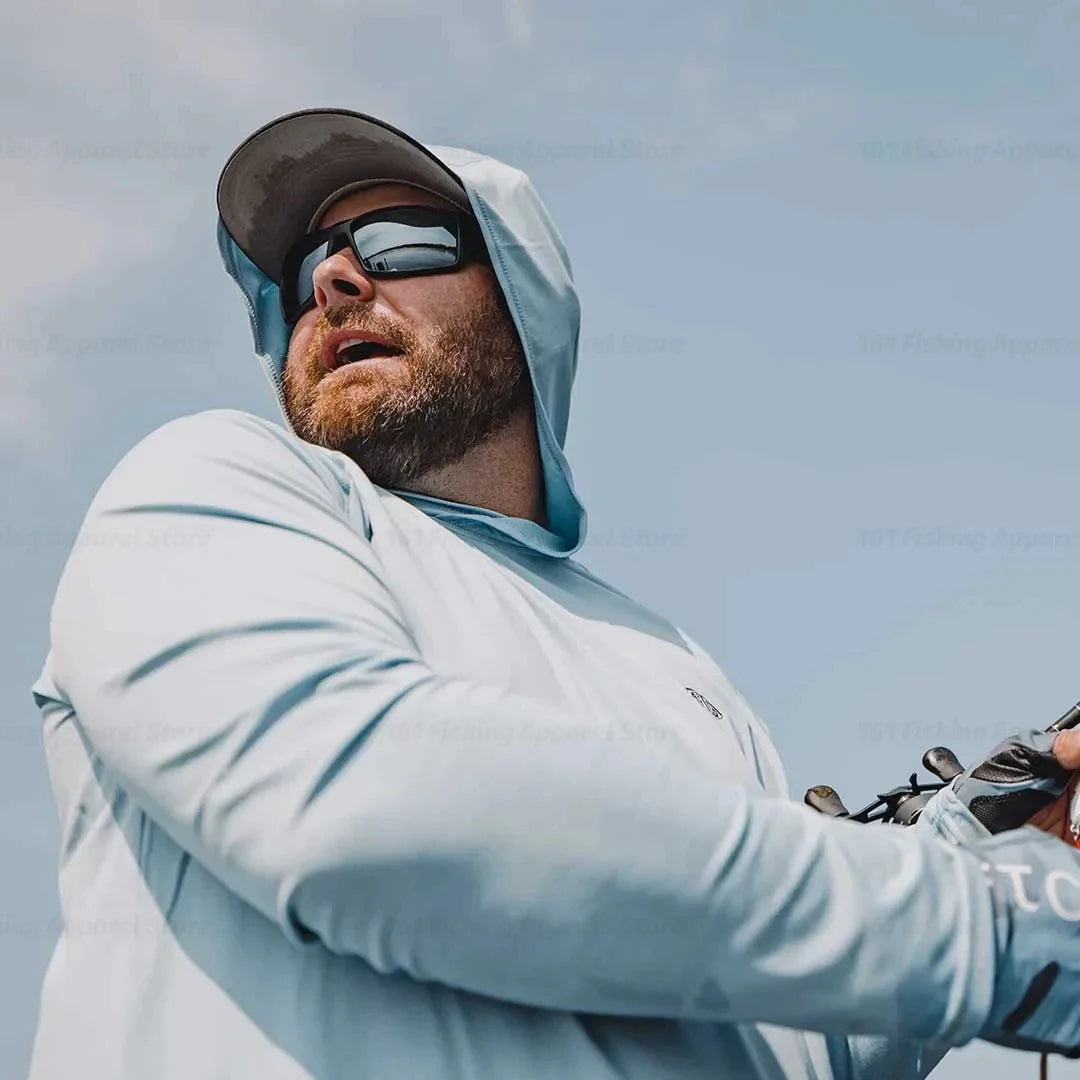 Pelagic Men’s Long Sleeve Hooded Fishing Shirt – UV Protection Performance Apparel